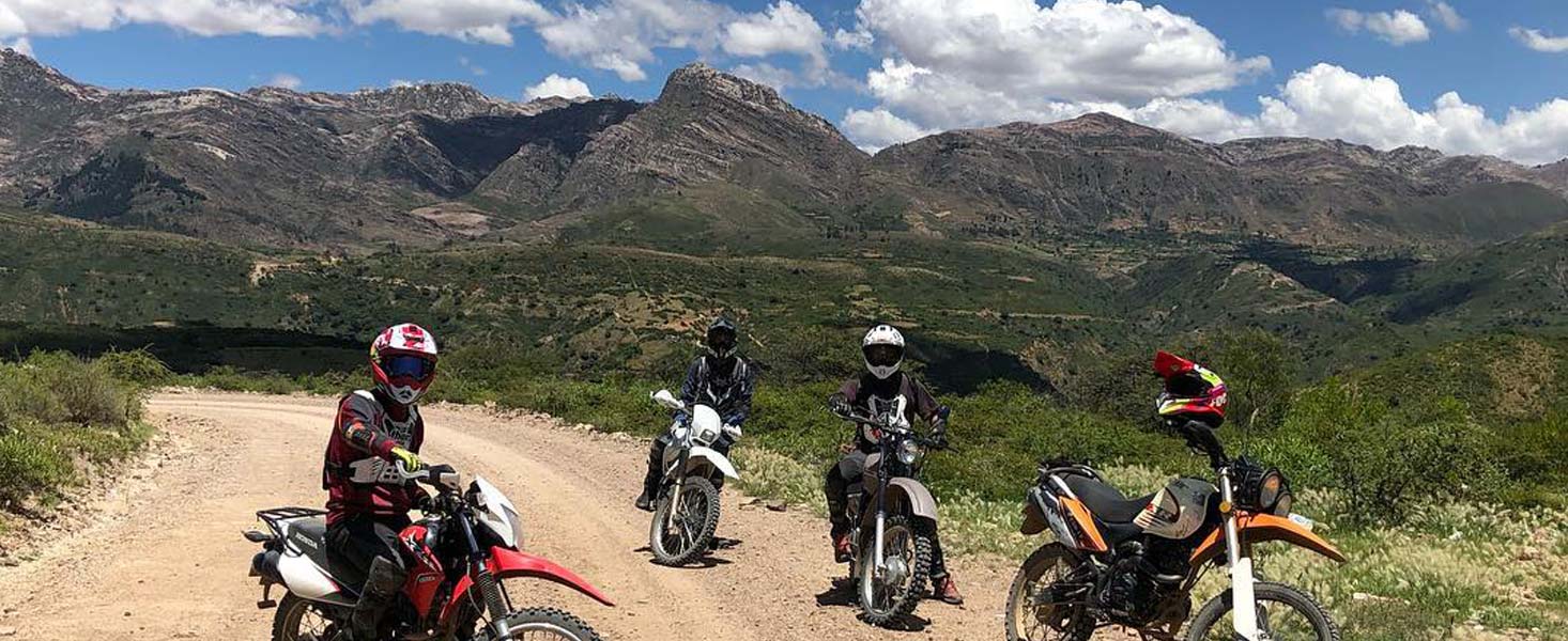 Enduro motorcycle tour near Sucre Bolivia